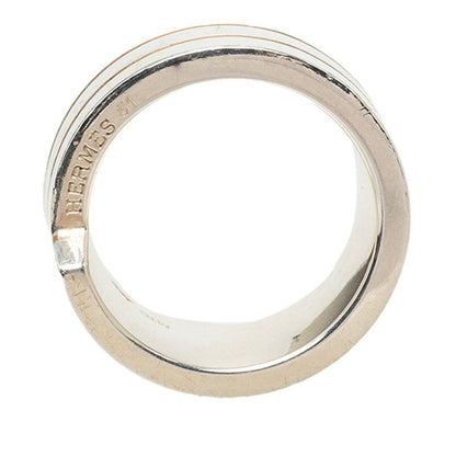 Hermes Italique Ring 51 Silver — view 6