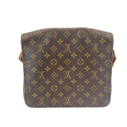 Louis Vuitton Monogram Cartouchiere GM Shoulder Bag Pochette Brown Gold Leather — view 2