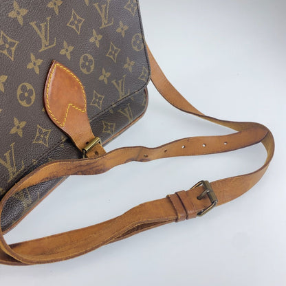 Louis Vuitton Monogram Cartouchiere GM Shoulder Bag Pochette Brown Gold Leather — view 3