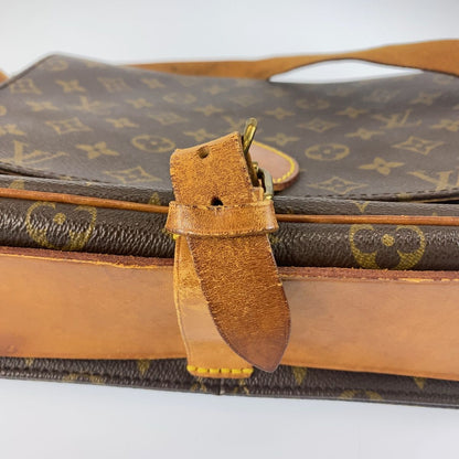 Louis Vuitton Monogram Cartouchiere GM Shoulder Bag Pochette Brown Gold Leather — view 4