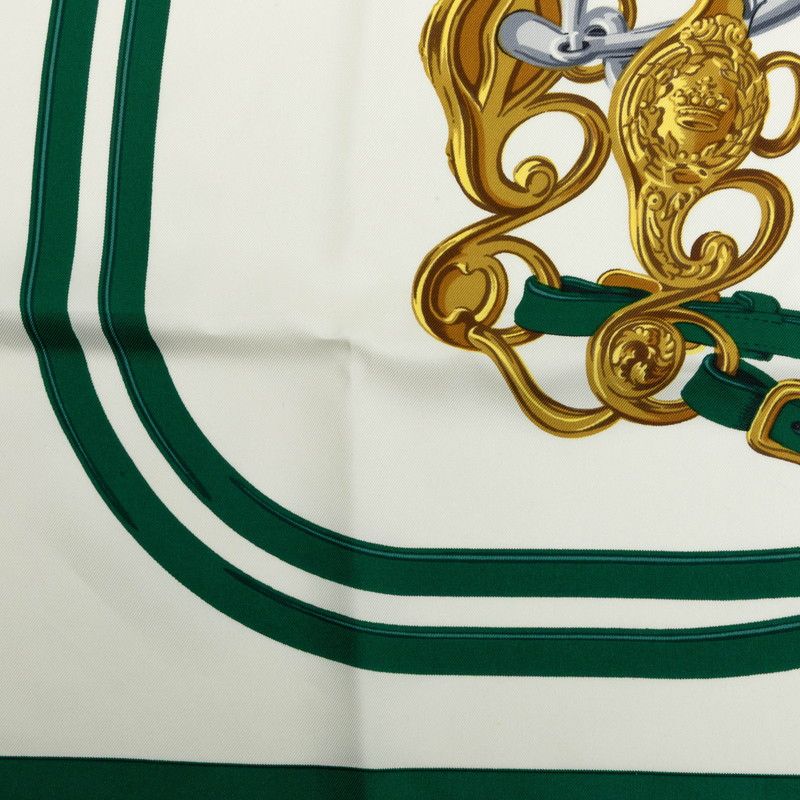 Hermes Carre 90 Brides de Gala Ceremonial Bridle Scarf Large Format Green — view 4