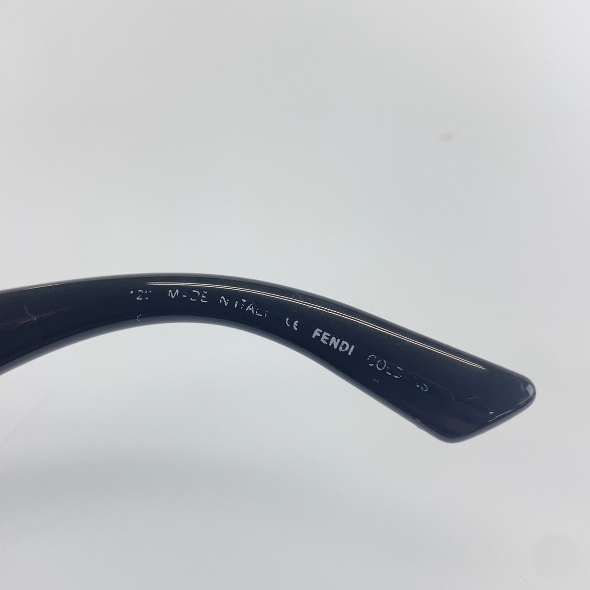 Fendi FF Logo Sunglasses Black Silver Acetate Eyewear — view 4