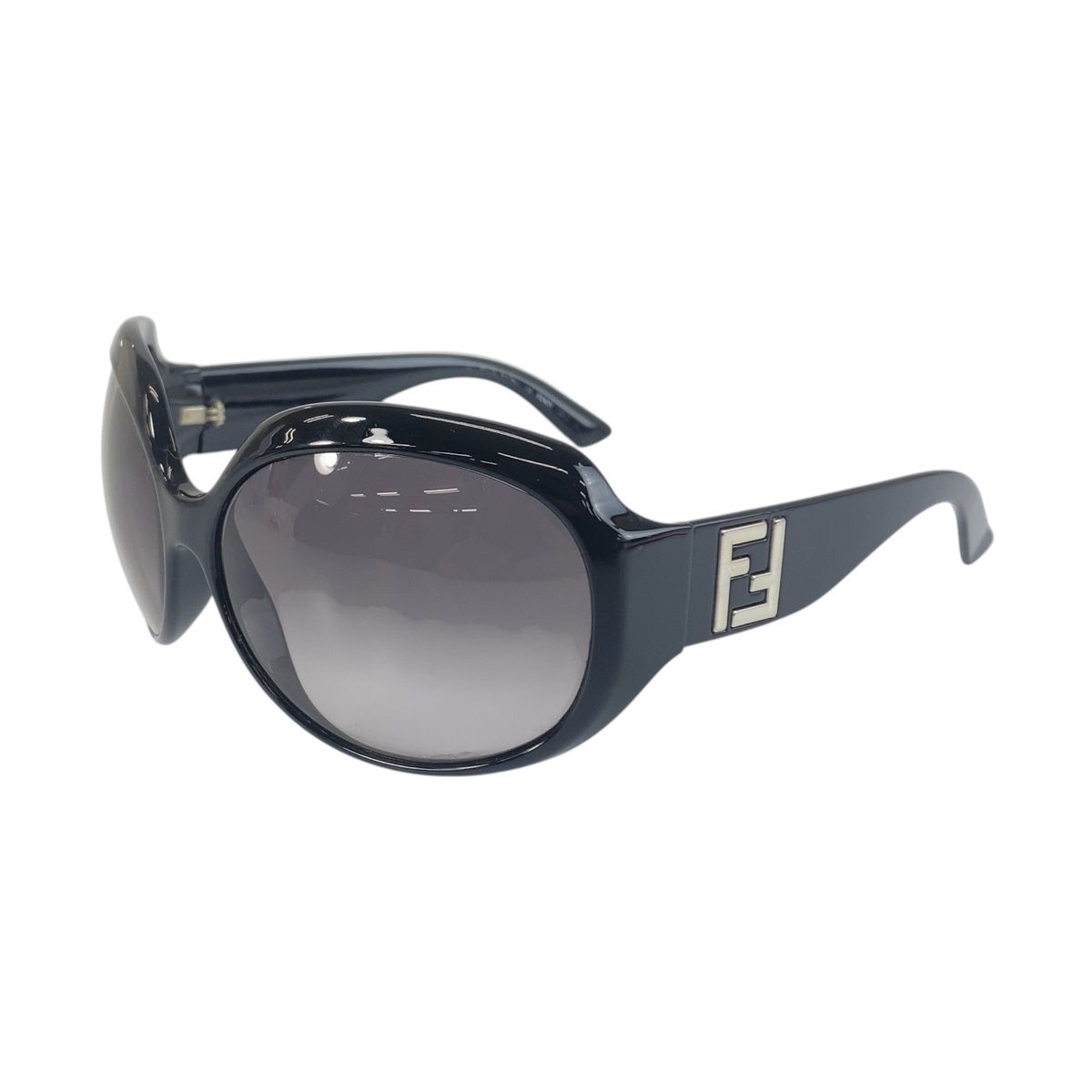 Fendi FF Logo Sunglasses Black Silver Acetate Eyewear