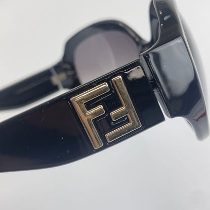 Fendi FF Logo Sunglasses Black Silver Acetate Eyewear — view 5