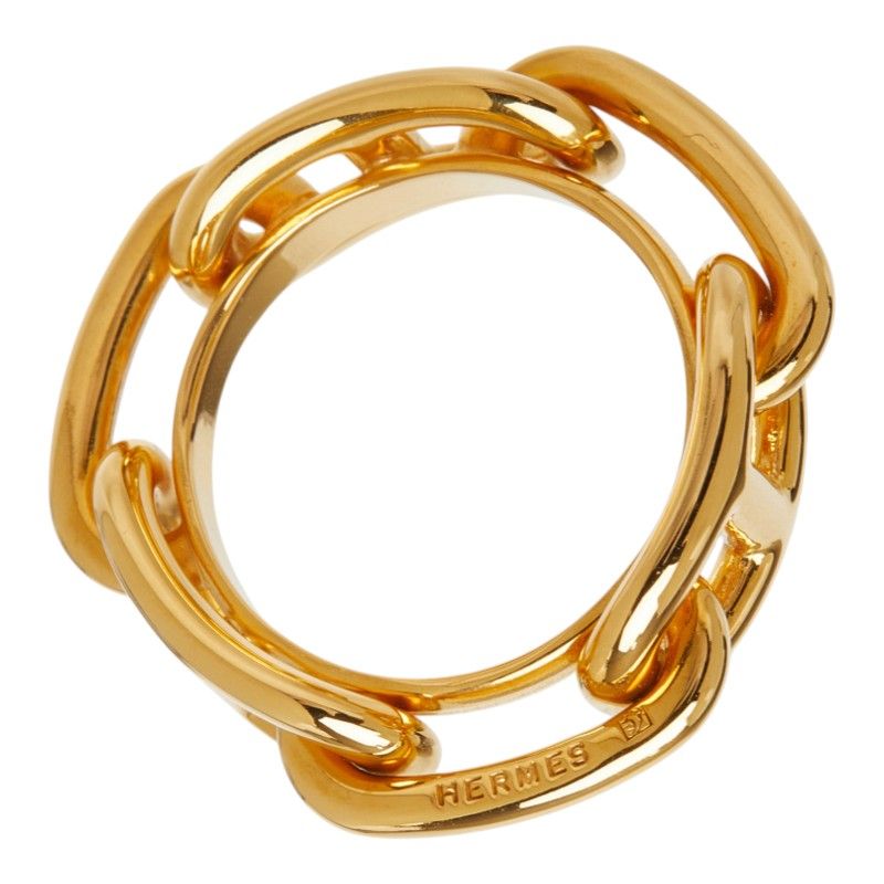 Hermes Chaine D'ancre Legato Scarf Ring Gold Plated — view 5