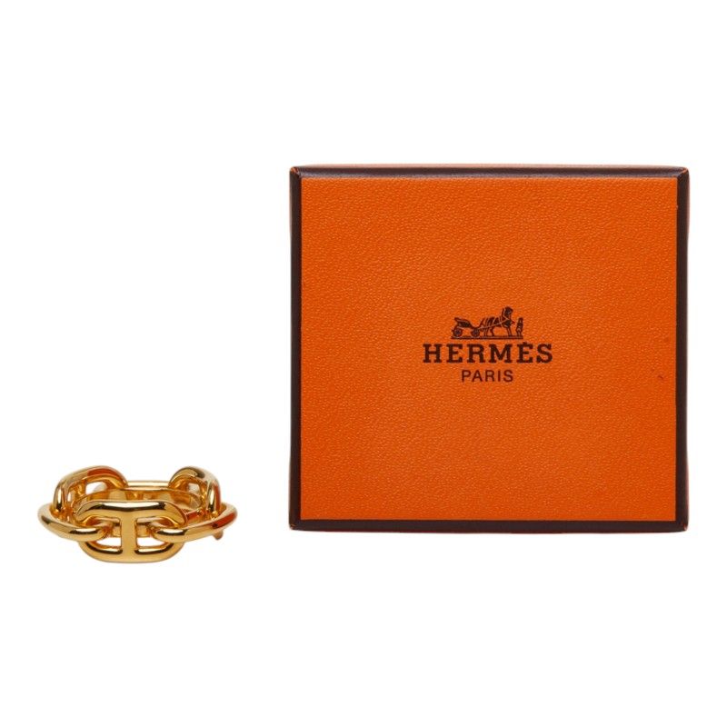 Hermes Chaine D'ancre Legato Scarf Ring Gold Plated — view 6