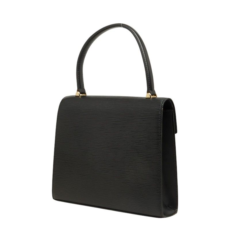Louis Vuitton Epi Malesherbes Handbag Top Handle Noir Black Leather — view 2