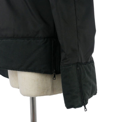 Miu Miu Zip Up Jacket Hooded Padded Sleeve Zip Contrast Black 40 — view 4
