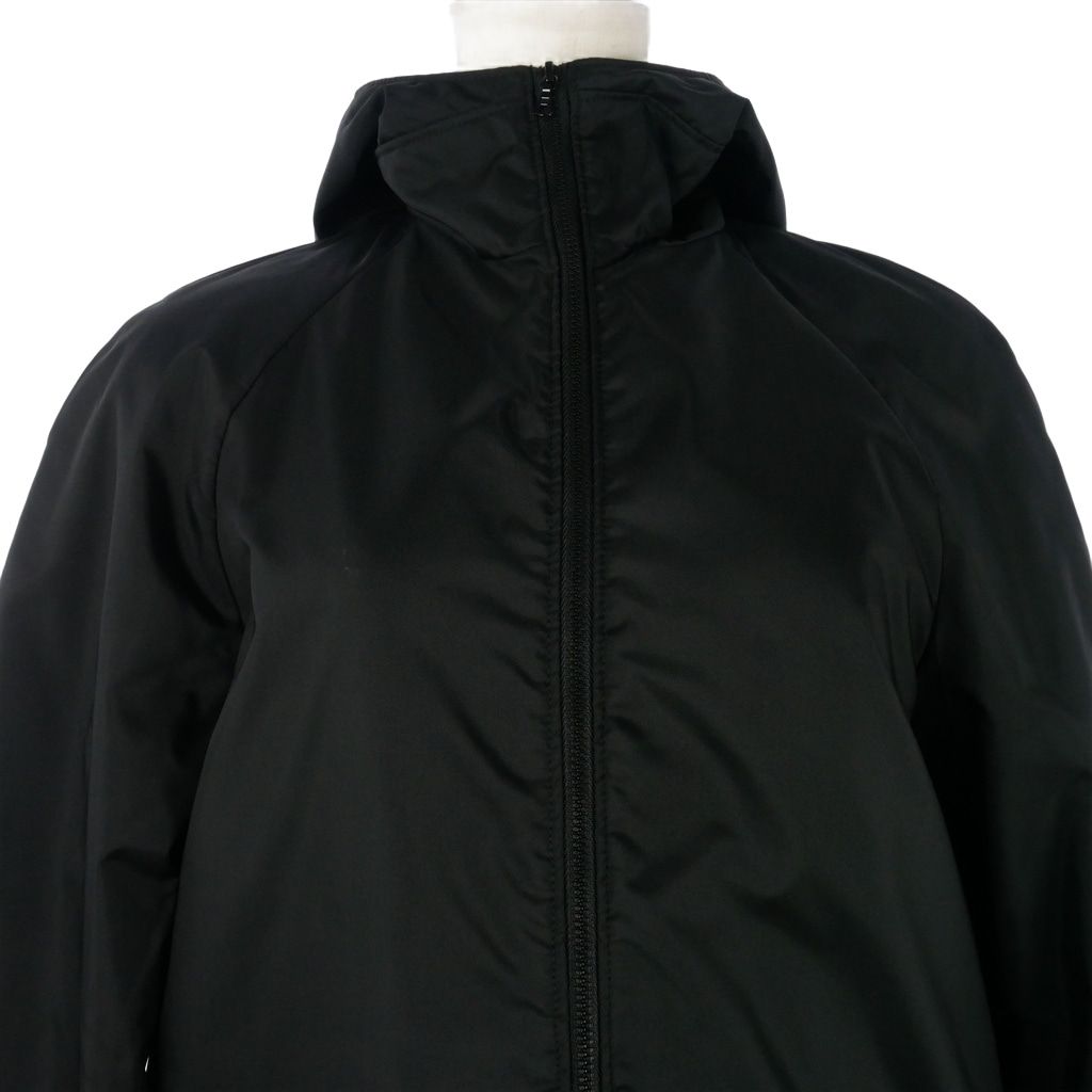 Miu Miu Zip Up Jacket Hooded Padded Sleeve Zip Contrast Black 40 — view 2
