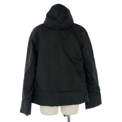 Miu Miu Zip Up Jacket Hooded Padded Sleeve Zip Contrast Black 40 — view 5