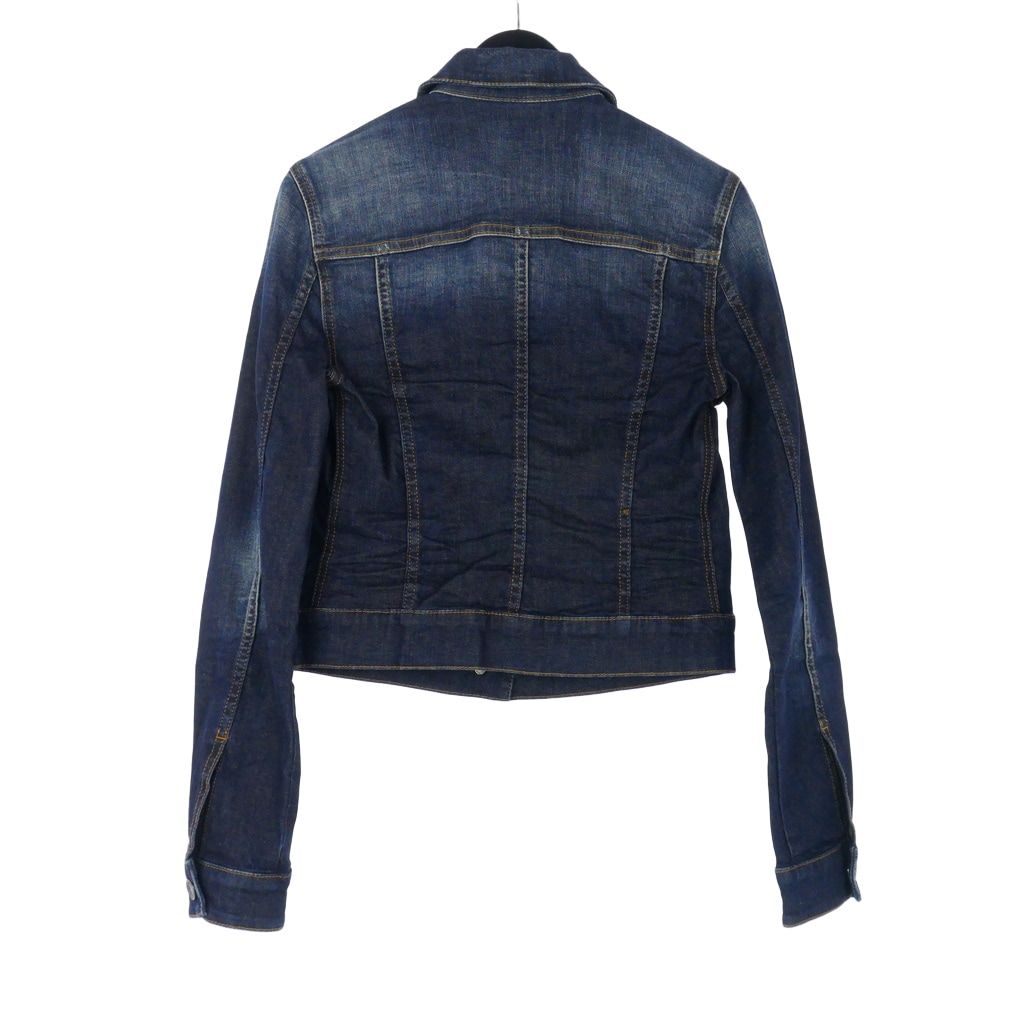 Dolce & Gabbana Denim Jacket Cropped Short Length Long Sleeve Blue 38 — view 4