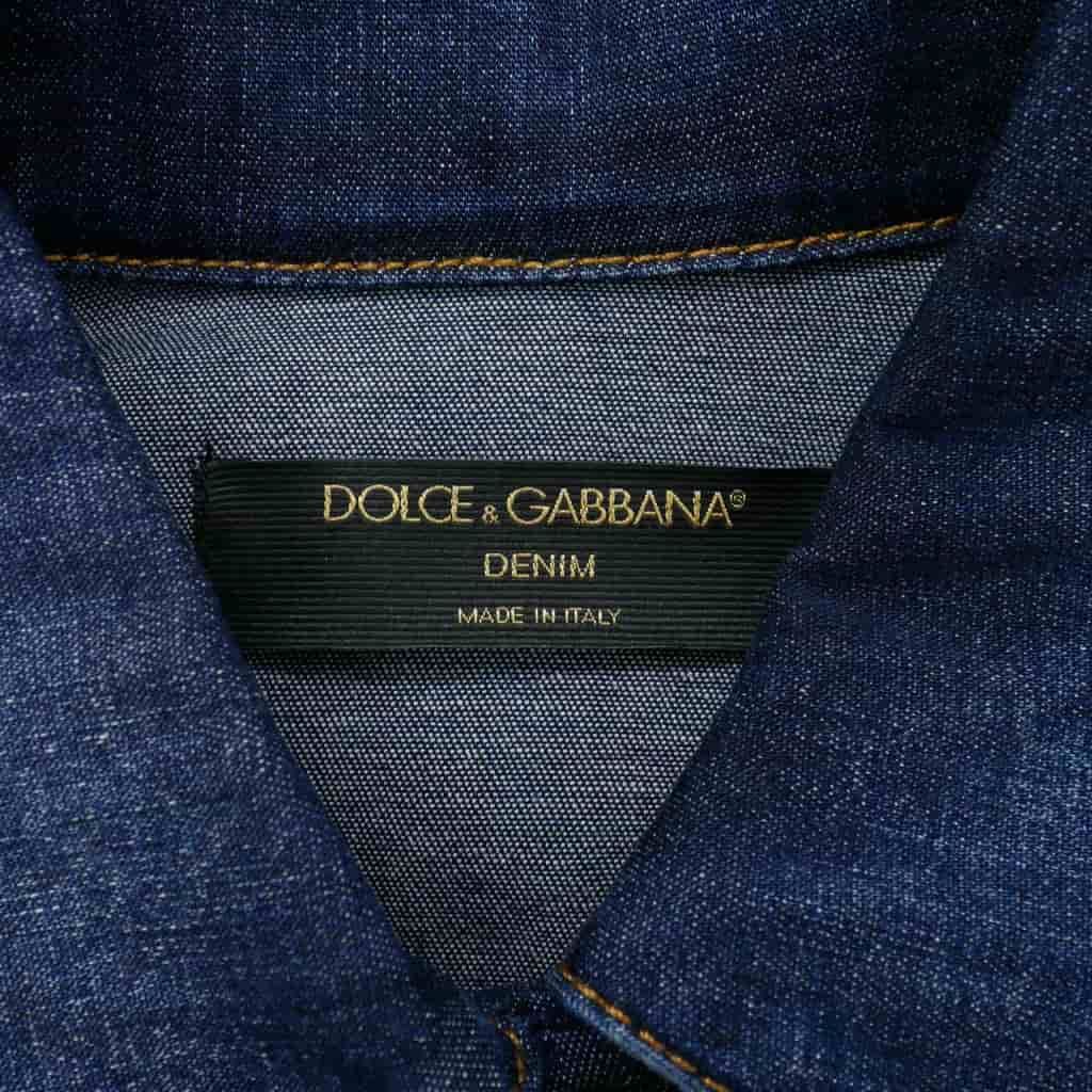 Dolce & Gabbana Denim Jacket Cropped Short Length Long Sleeve Blue 38 — view 7