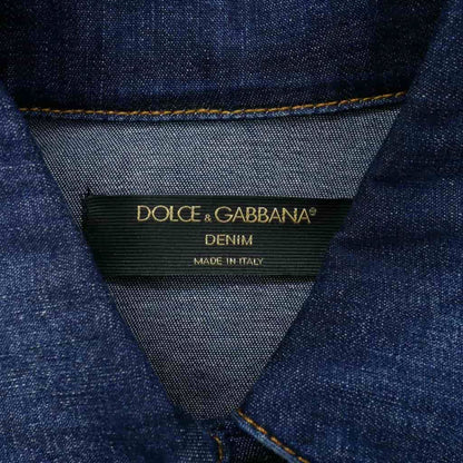 Dolce & Gabbana Denim Jacket Cropped Short Length Long Sleeve Blue 38 — view 7