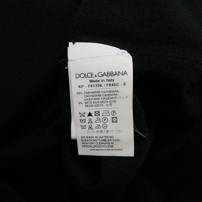 Dolce & Gabbana Sleeveless Knit Sweater Cashmere Silk Ruffle Black 36 — view 8