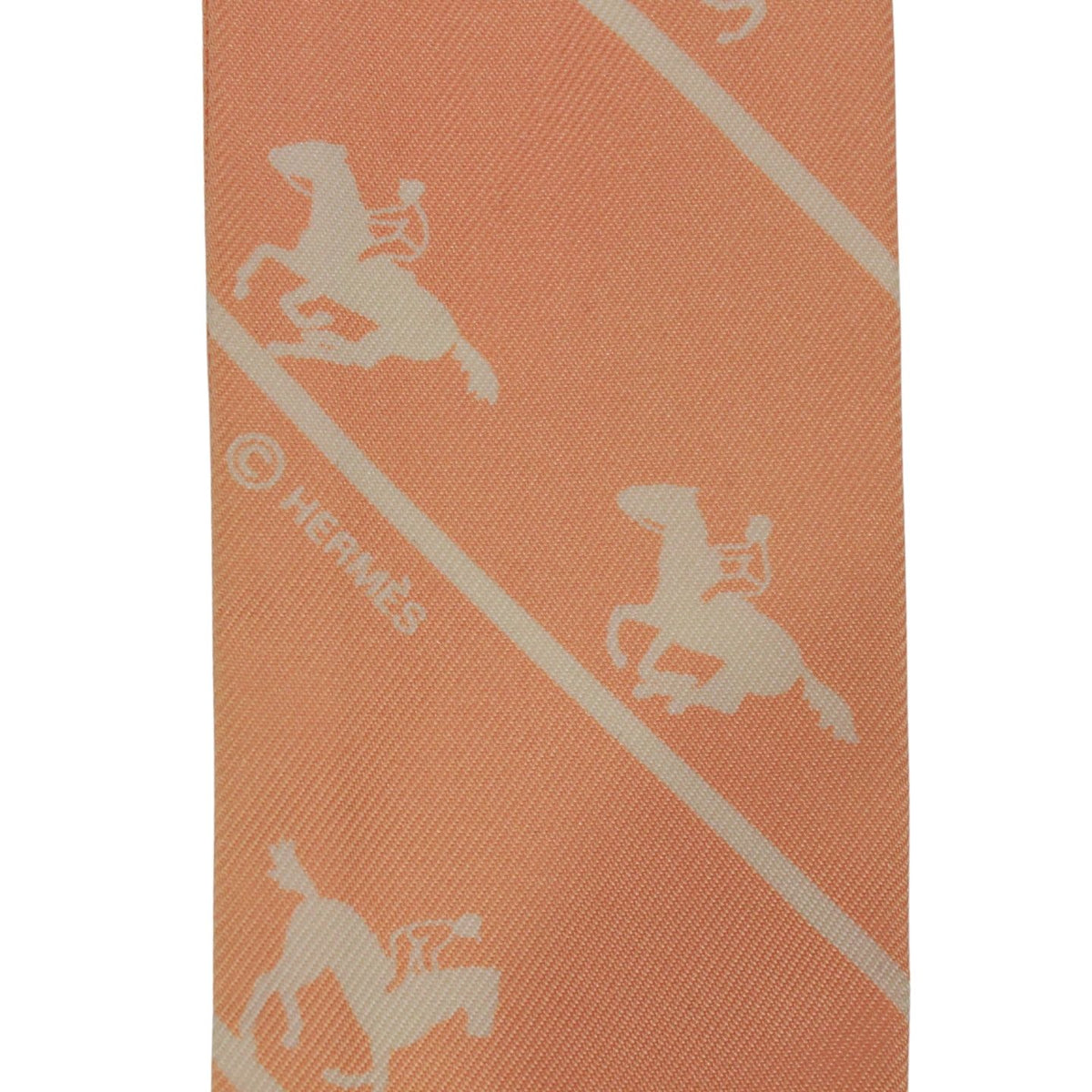Hermes Twilly le Allure Silk Orange Scarf — view 5