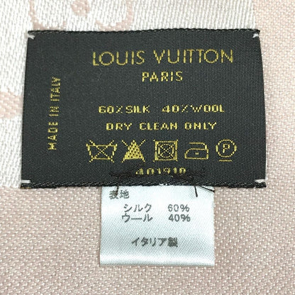 Louis Vuitton Shawl Monogram Wool Pink Scarf — view 5