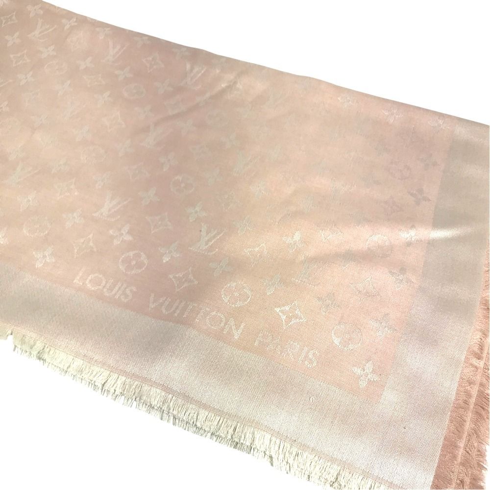 Louis Vuitton Shawl Monogram Wool Pink Scarf — view 2