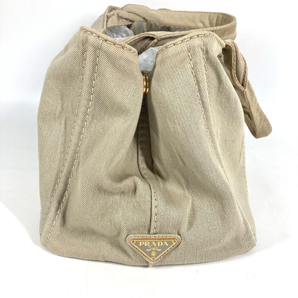Prada Handbag Canapa Logo Canvas Beige — view 4