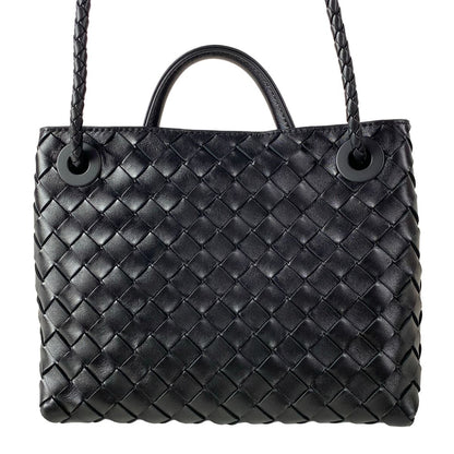 Bottega Veneta Shoulder Bag Small Andiamo Black 2-Way Leather — view 3