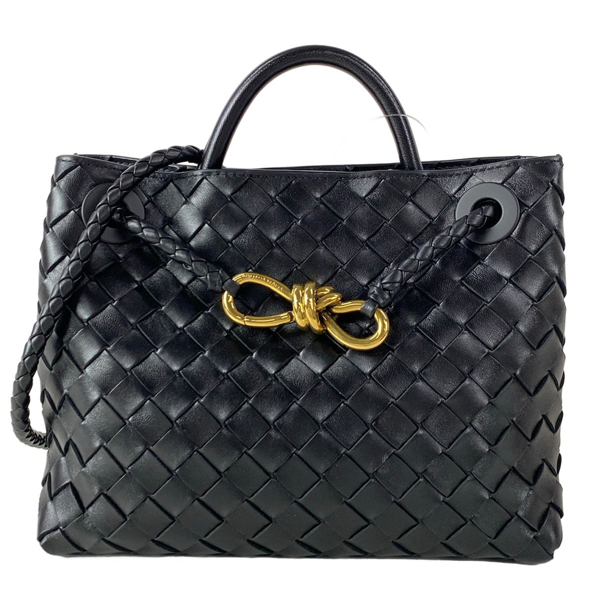 Bottega Veneta Shoulder Bag Small Andiamo Black 2-Way Leather