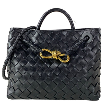 Bottega Veneta Shoulder Bag Small Andiamo Black 2-Way Leather