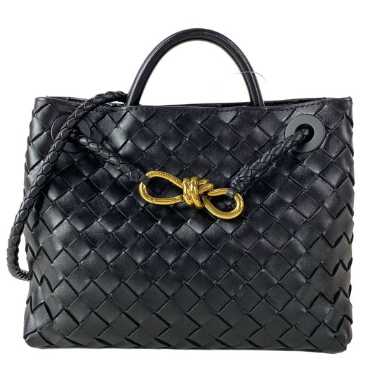 Bottega Veneta Shoulder Bag Small Andiamo Black 2-Way Leather