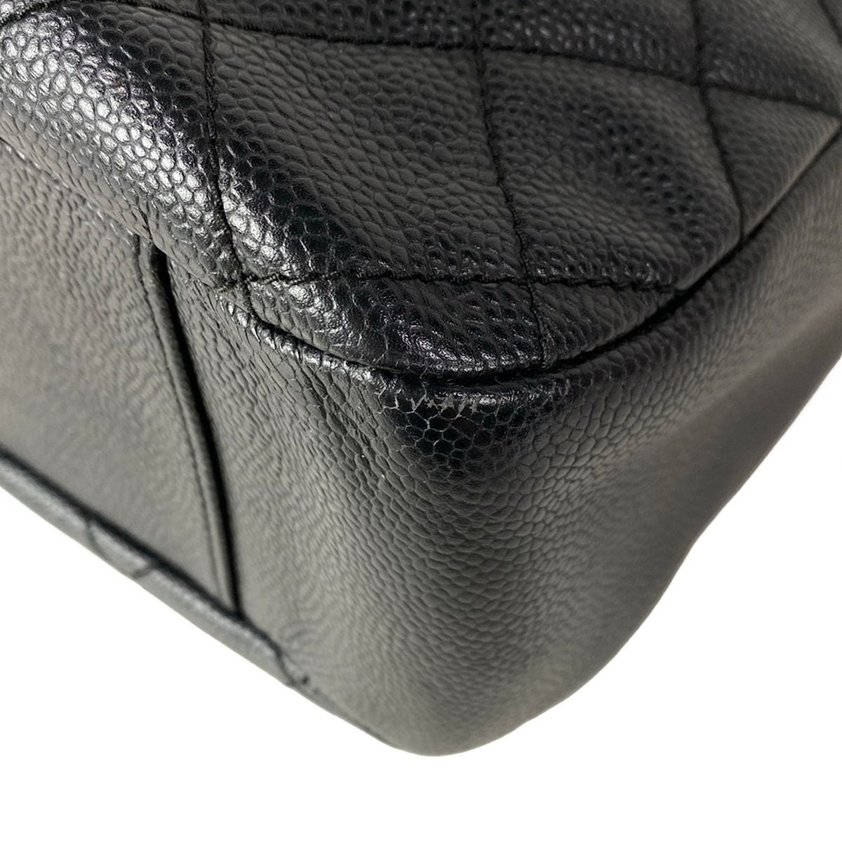Chanel Shoulder Bag Quilted Black Gold CC Logo Chain — view 6