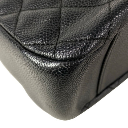 Chanel Shoulder Bag Quilted Black Gold CC Logo Chain — view 7