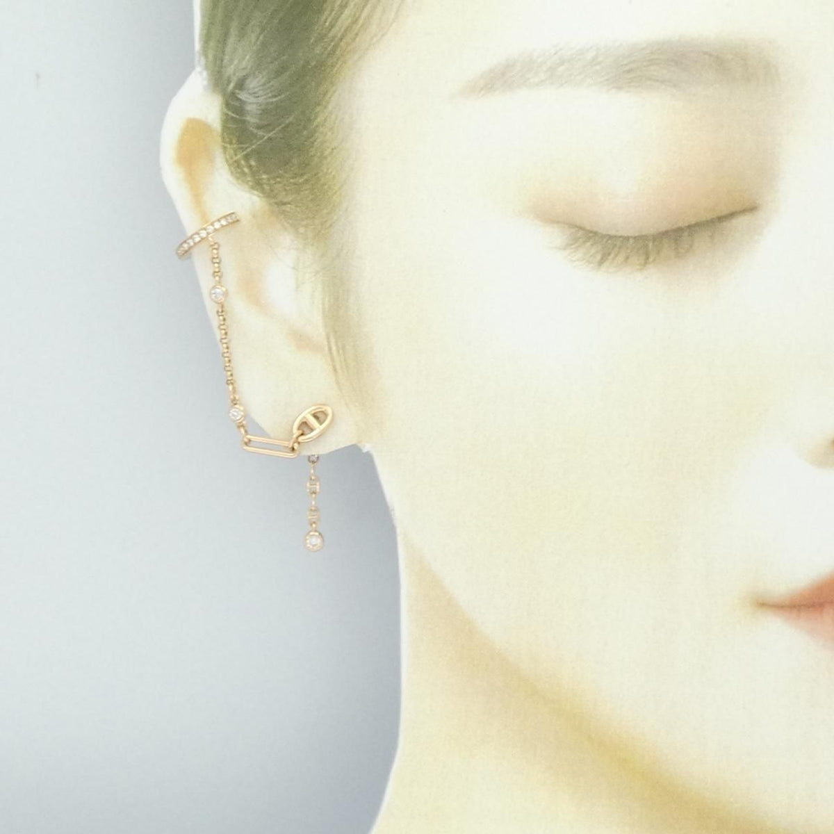 Hermes Diamond Single Earrings — view 4