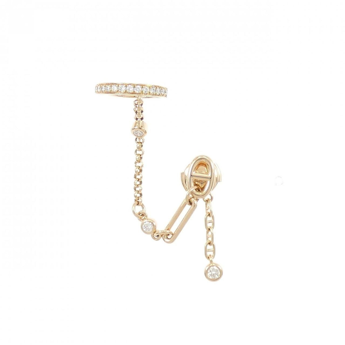 Hermes Diamond Single Earrings