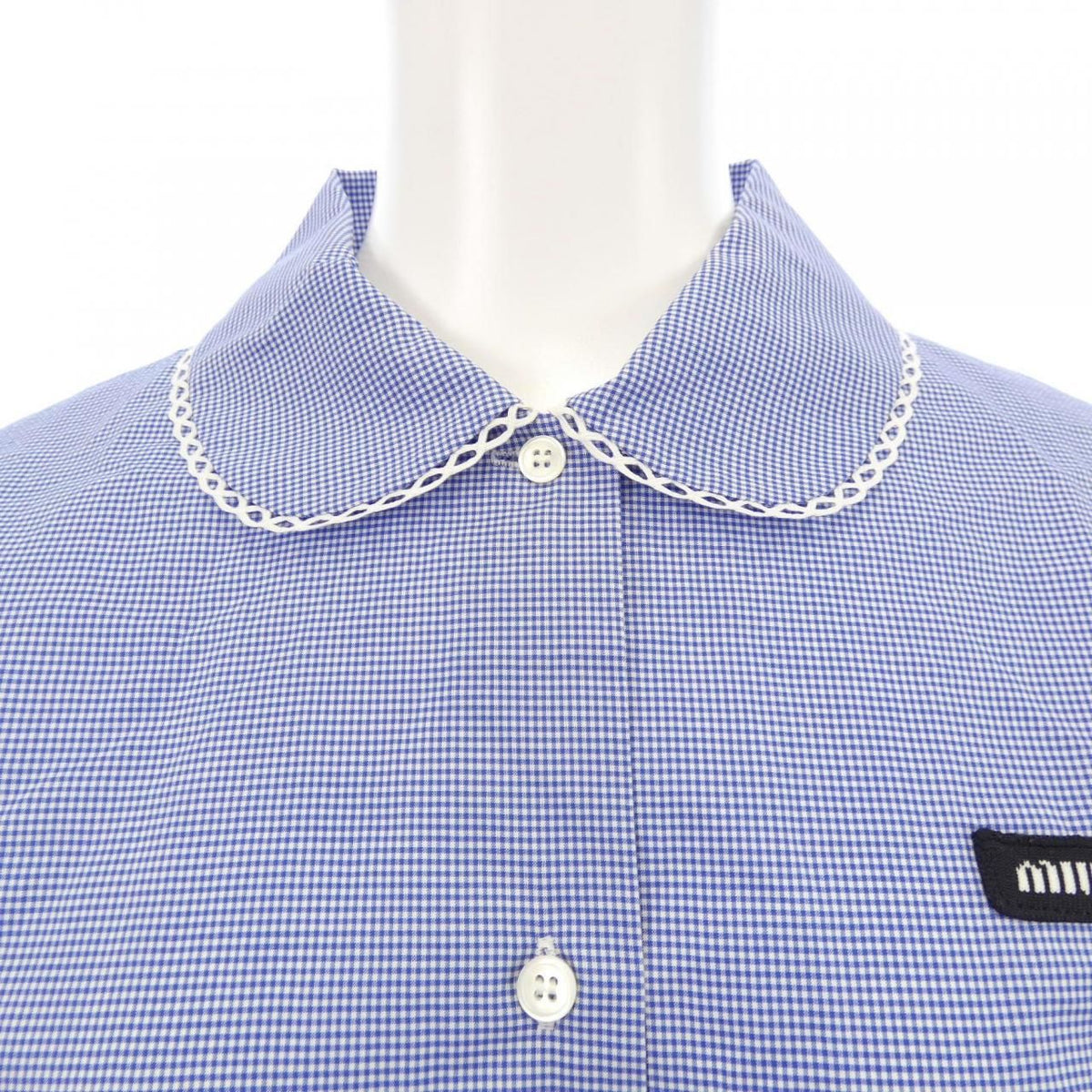 Miu Miu Gingham Shirt Short Sleeve — view 5