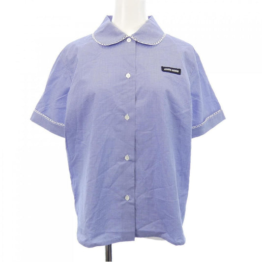 Miu Miu Gingham Shirt Short Sleeve