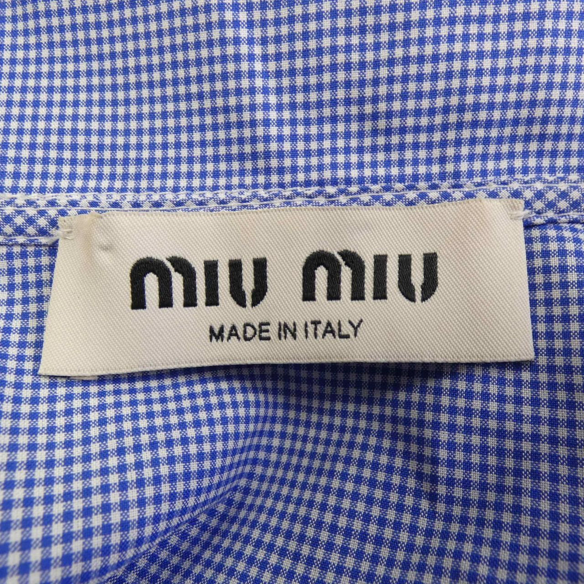 Miu Miu Gingham Shirt Short Sleeve — view 4