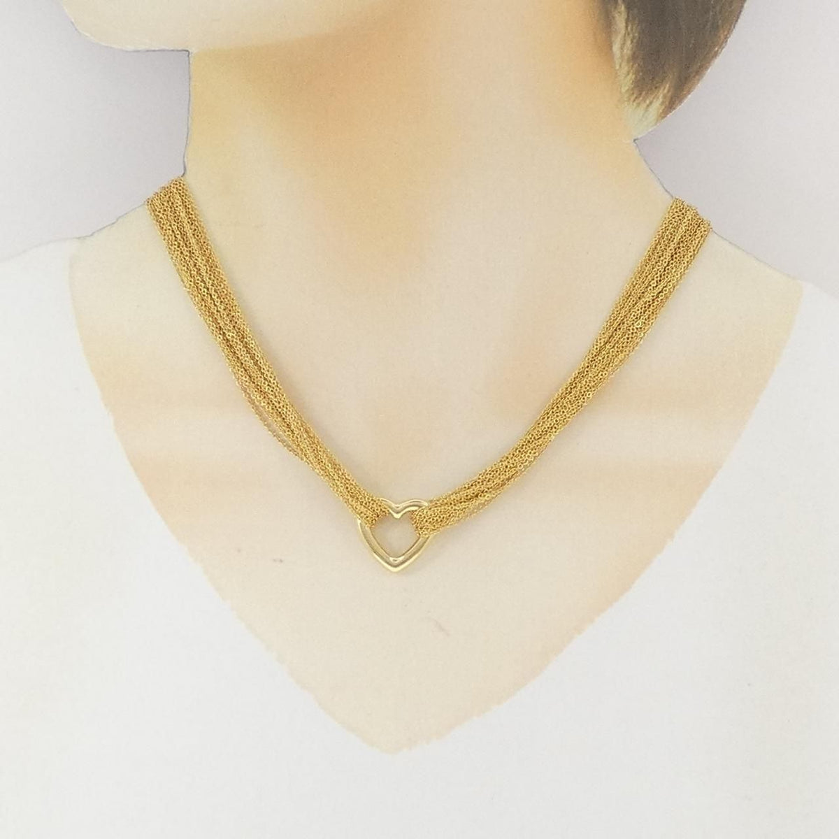 Tiffany & Co 10 Row Heart Toggle Necklace — view 5