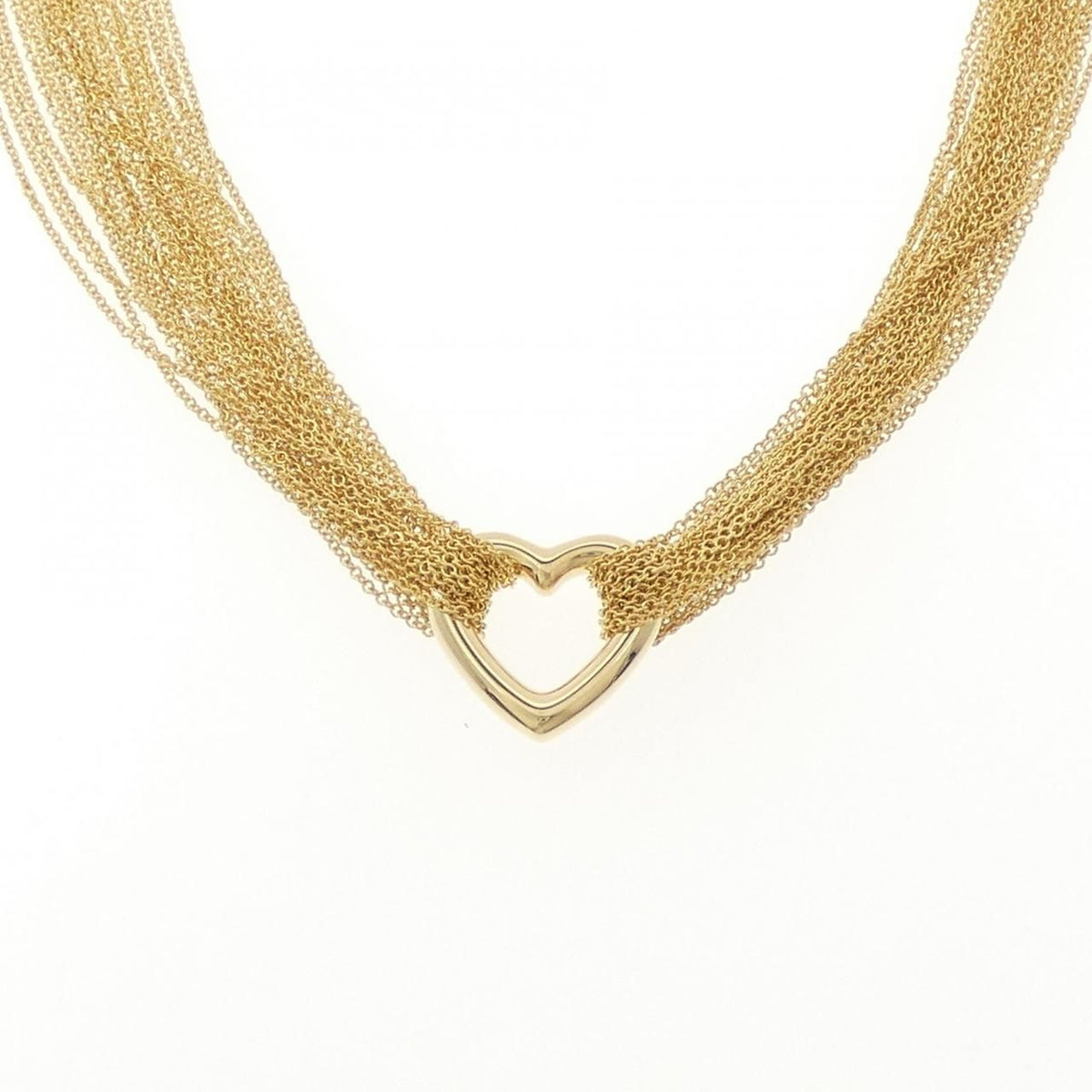 Tiffany & Co 10 Row Heart Toggle Necklace