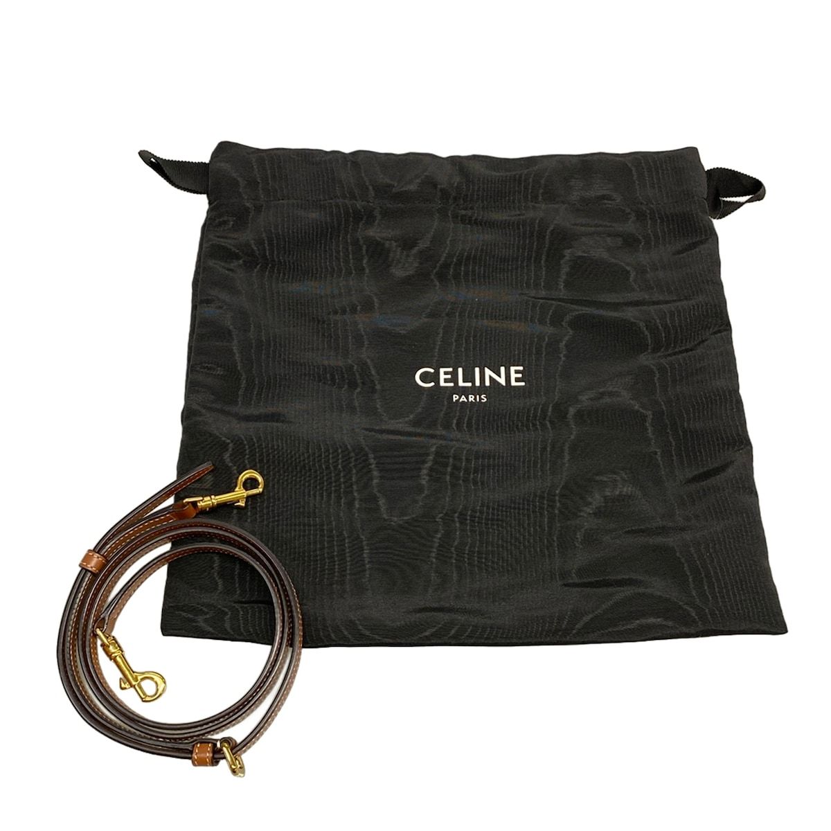 Celine Handbag Triomphe Mini Vanity Tan Leather — view 8