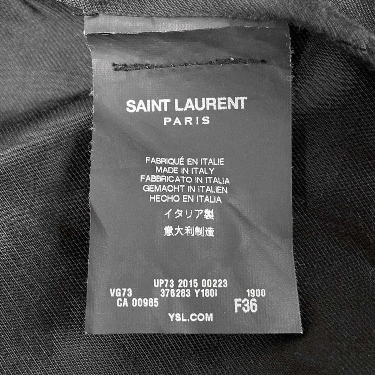 Saint Laurent Paris Jacket Teddy Black White Long Sleeve Spring Autumn Hedi — view 4