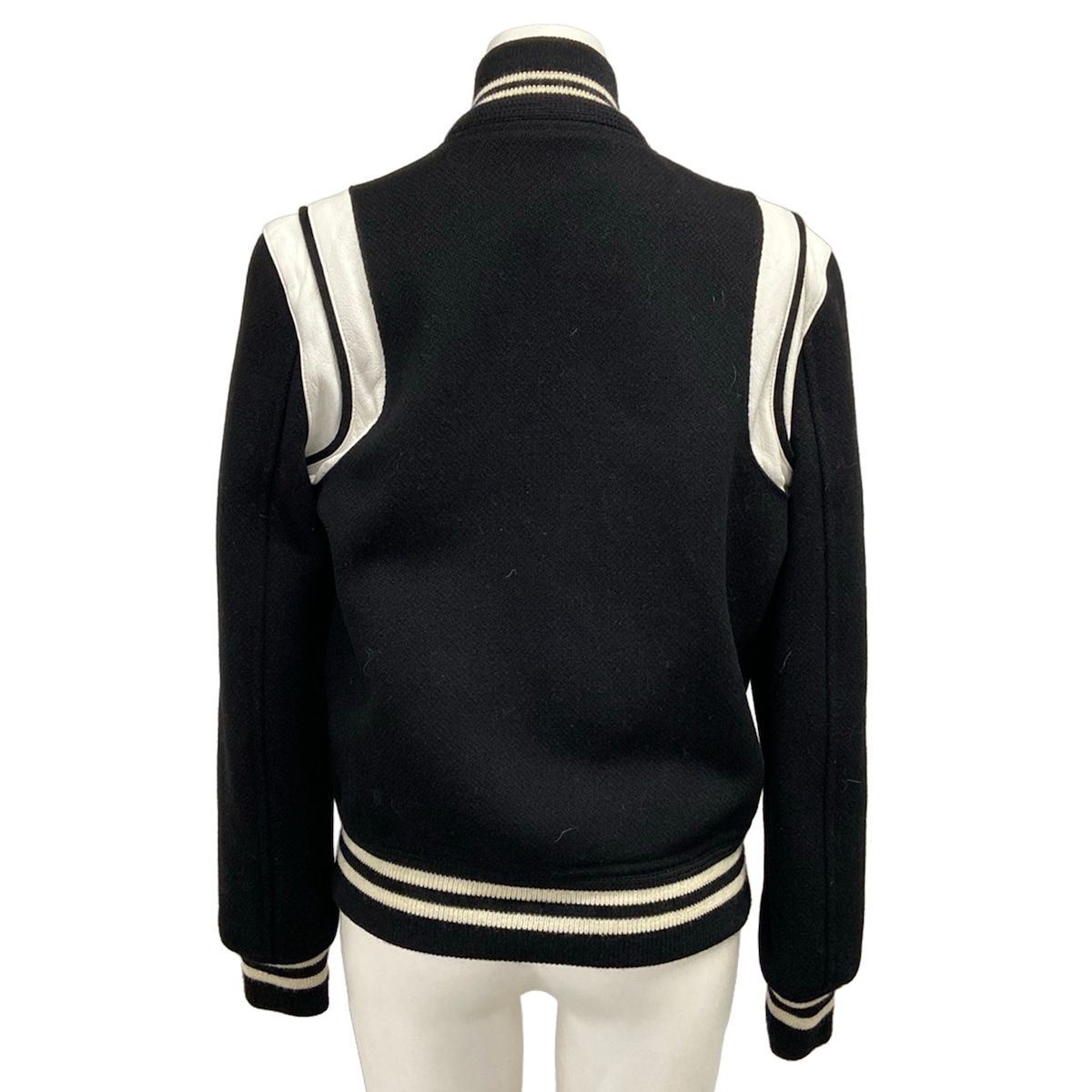 Saint Laurent Paris Jacket Teddy Black White Long Sleeve Spring Autumn Hedi — view 2