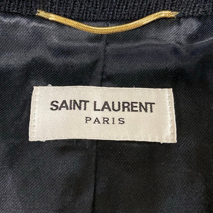 Saint Laurent Paris Jacket Teddy Black White Long Sleeve Spring Autumn Hedi — view 3