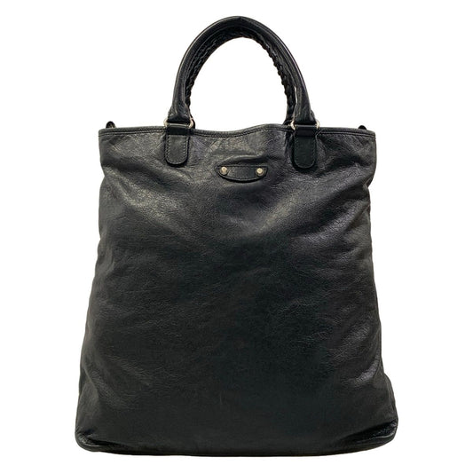 Balenciaga Tote Bag Black Leather