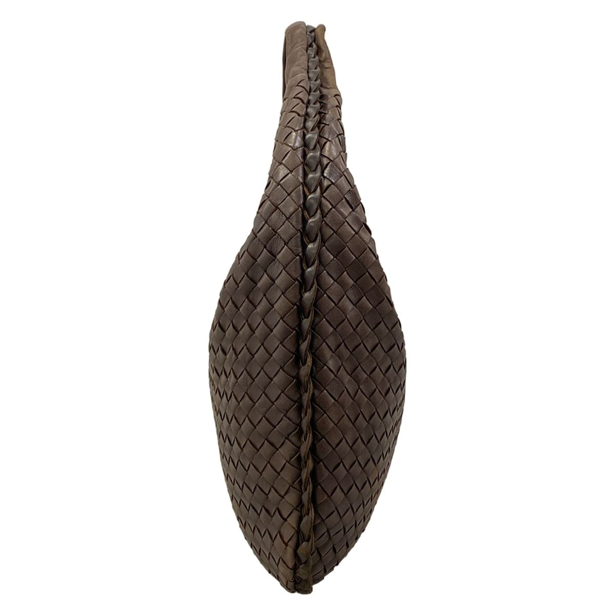 Bottega Veneta Handbag Intrecciato Dark Brown Leather — view 2