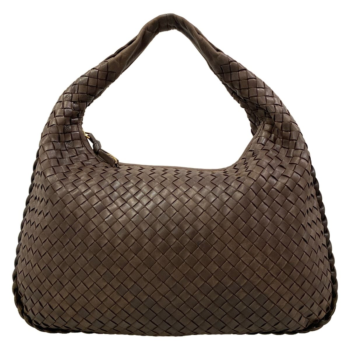 Bottega Veneta Handbag Intrecciato Dark Brown Leather