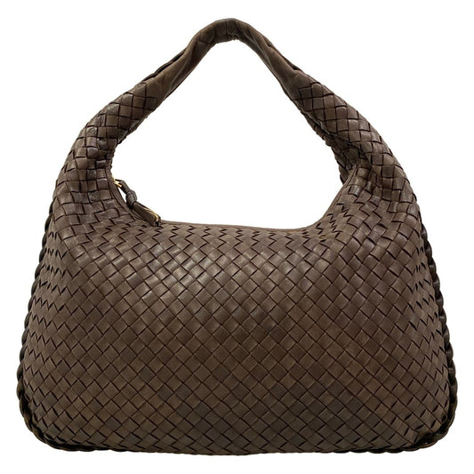 Bottega Veneta Handbag Intrecciato Dark Brown Leather