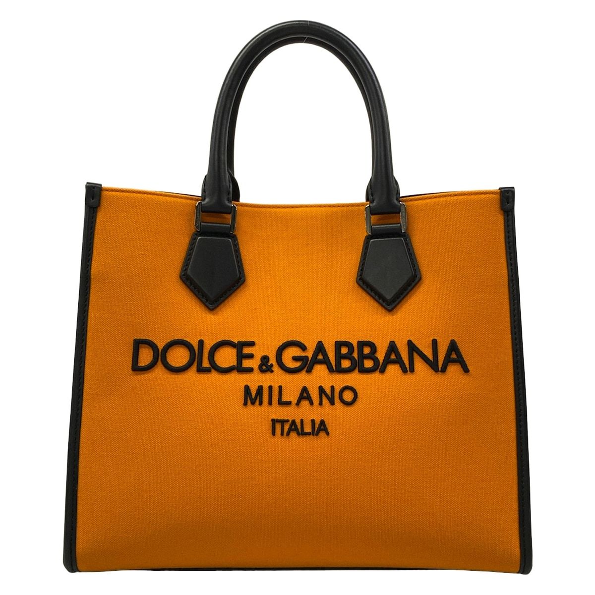 Dolce & Gabbana Tote Bag Orange Black Leather