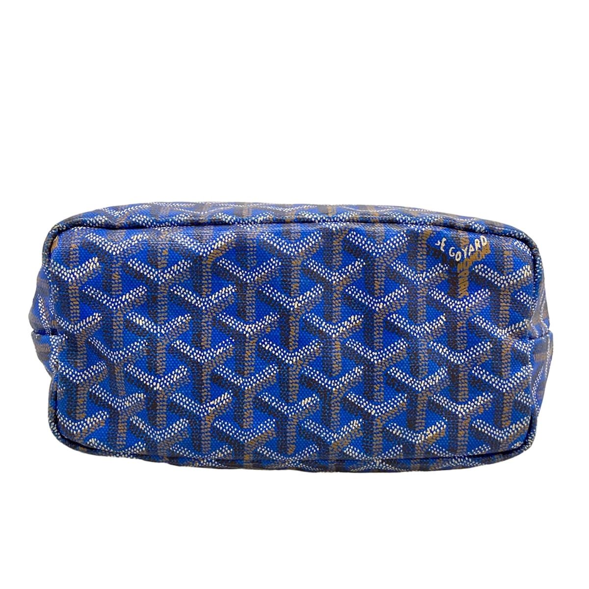 Goyard Tote Bag Saint Louis Junior Blue Leather — view 5