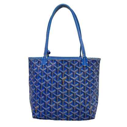 Goyard Tote Bag Saint Louis Junior Blue Leather