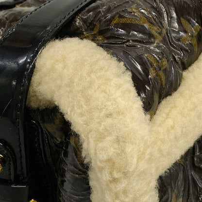 Louis Vuitton Handbag Monogram Shearling Storm Brown Leather — view 6