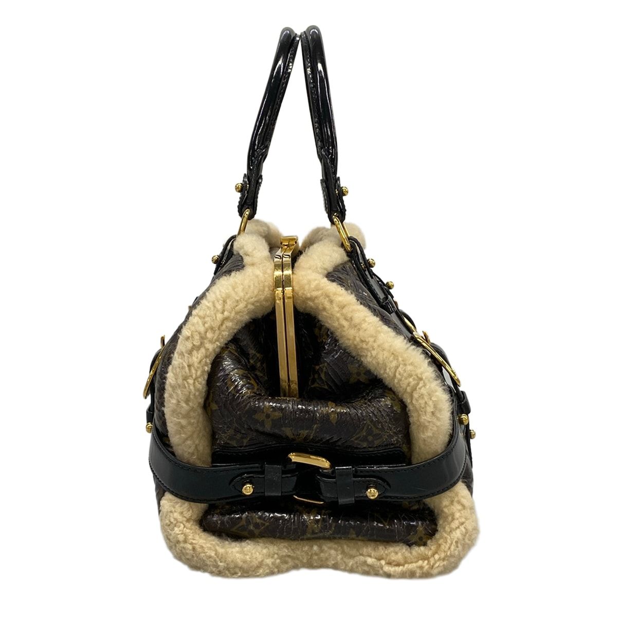Louis Vuitton Handbag Monogram Shearling Storm Brown Leather — view 2