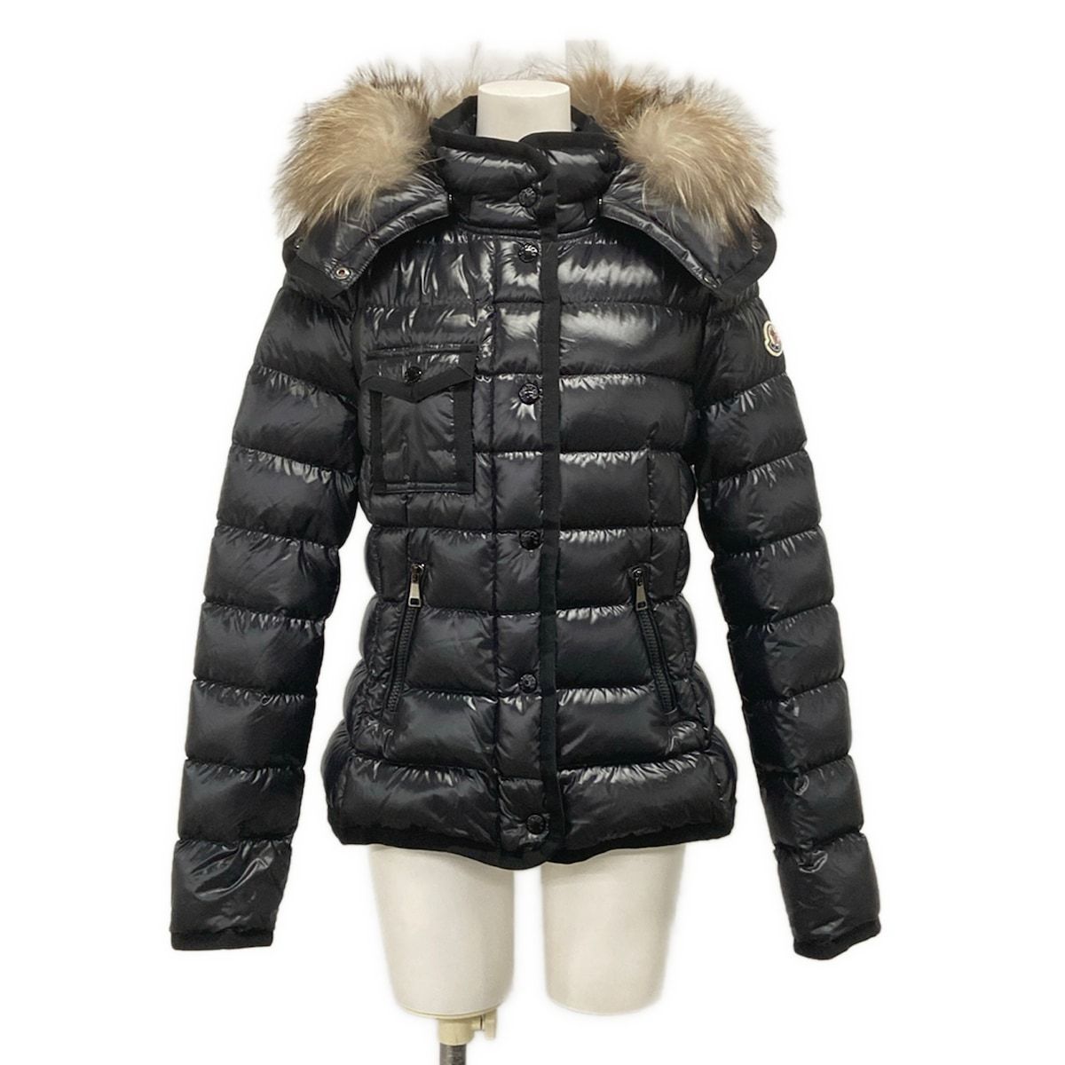 Moncler Down Jacket M Armoise Black Long Sleeve Zip Up Winter 2