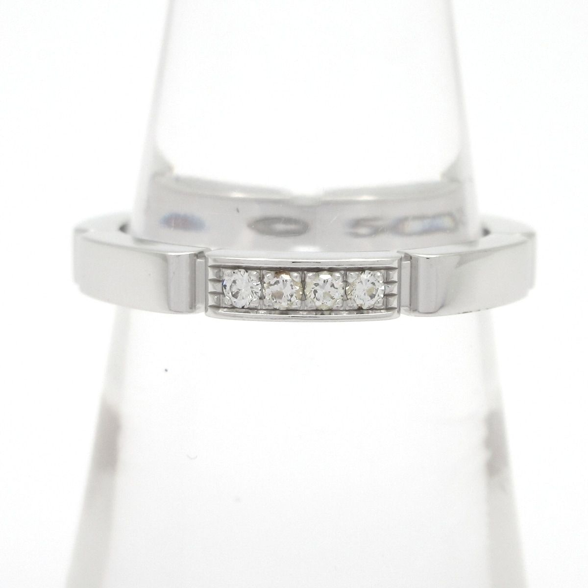 Cartier Ring 50 Maillon Panthere 18K White Gold Diamond
